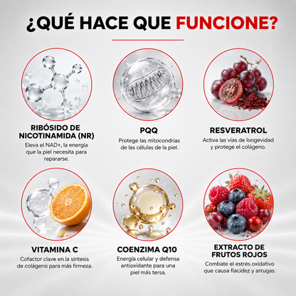 SANERIS™ NAD+ Firmeza y Juventud Celular desde Adentro